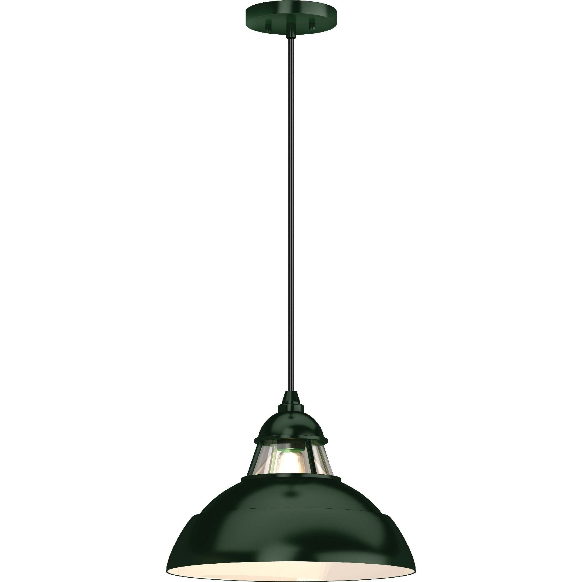 Volume Lighting 1 Light Green Pendant With Lighthouse Inspired