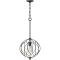 Volume Lighting 1 Light Indoor Antique Bronze Sculptural Globe Pendant