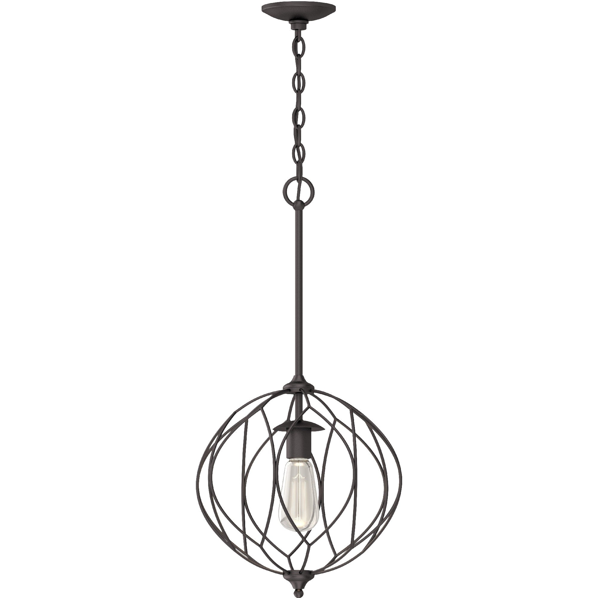 Volume Lighting 1 Light Indoor Antique Bronze Sculptural Globe Pendant