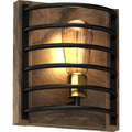 Volume Lighting 1 Light Indoor Bronze Walnut Industrial Wall Sconce
