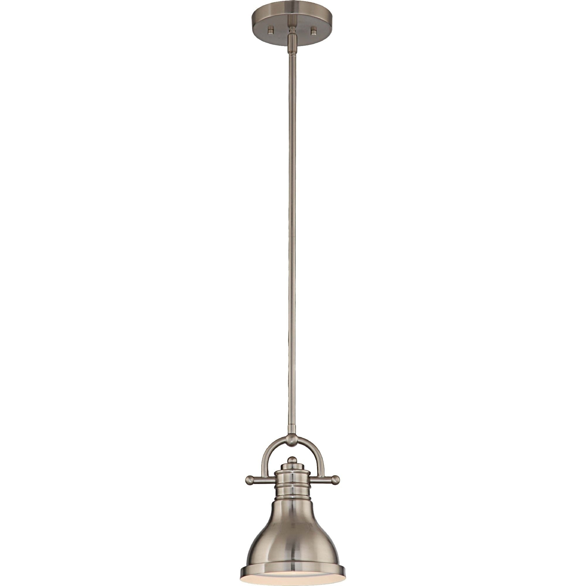 Volume Lighting 1 Light Indoor Brushed Nickel Downrod Mini Pendant