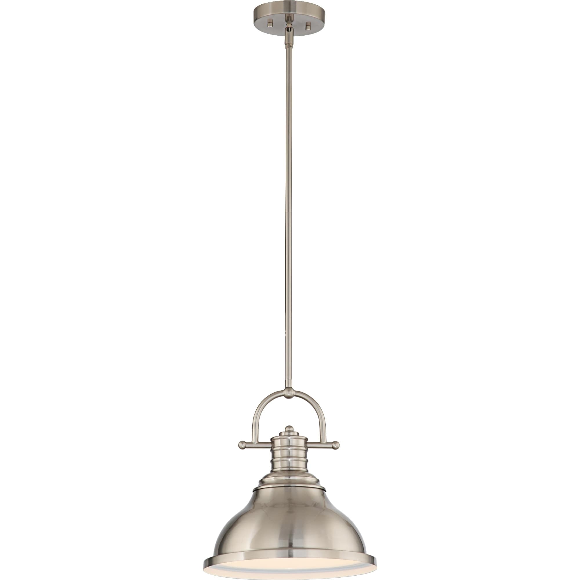 Volume Lighting 1 Light Indoor Brushed Nickel Downrod Pendant