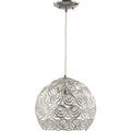 Volume Lighting 1 Light Indoor Chrome Hanging Pendant