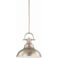 Volume Lighting 1 Light Led Brushed Nickel Downrod Pendant L