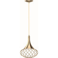 Volume Lighting 1 Light Led Indoor Antique Gold Hanging Mini Pendant