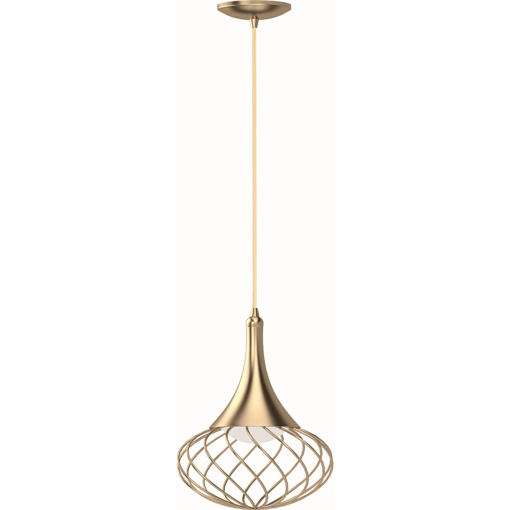 Volume Lighting 1 Light Led Indoor Antique Gold Hanging Mini Pendant