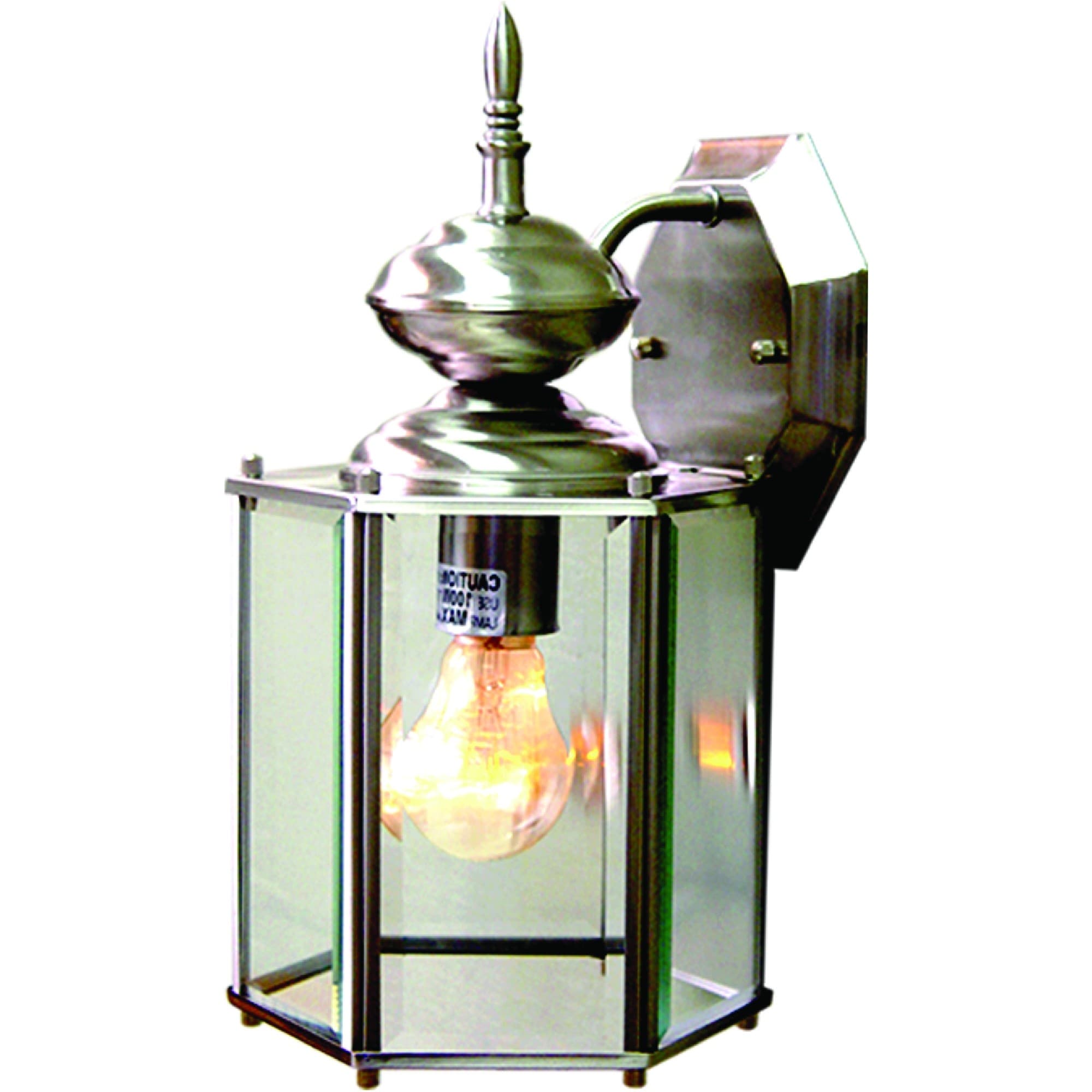 Volume Lighting 1 Light Outdoor Brushed Nickel Wall Mount
