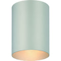 Volume Lighting 1 Light Silver Gray Outdoor Cylinder Flush Mount