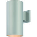 Volume Lighting 1 Light Silver Gray Outdoor Cylinder Wall Mount
