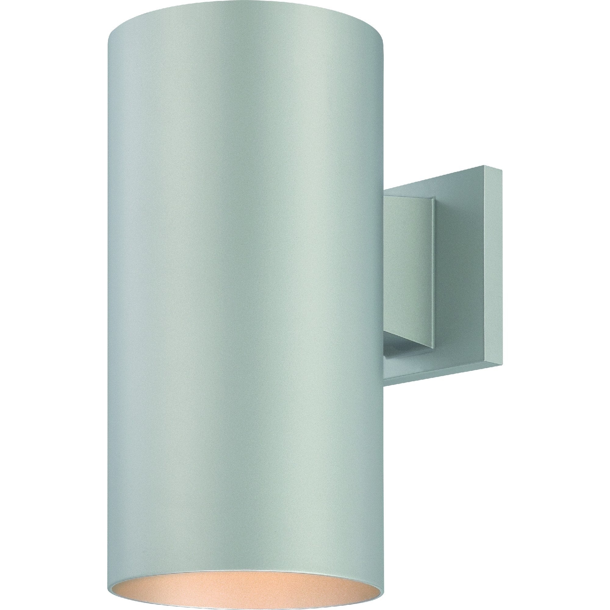 Volume Lighting 1 Light Silver Gray Outdoor Cylinder Wall Mount