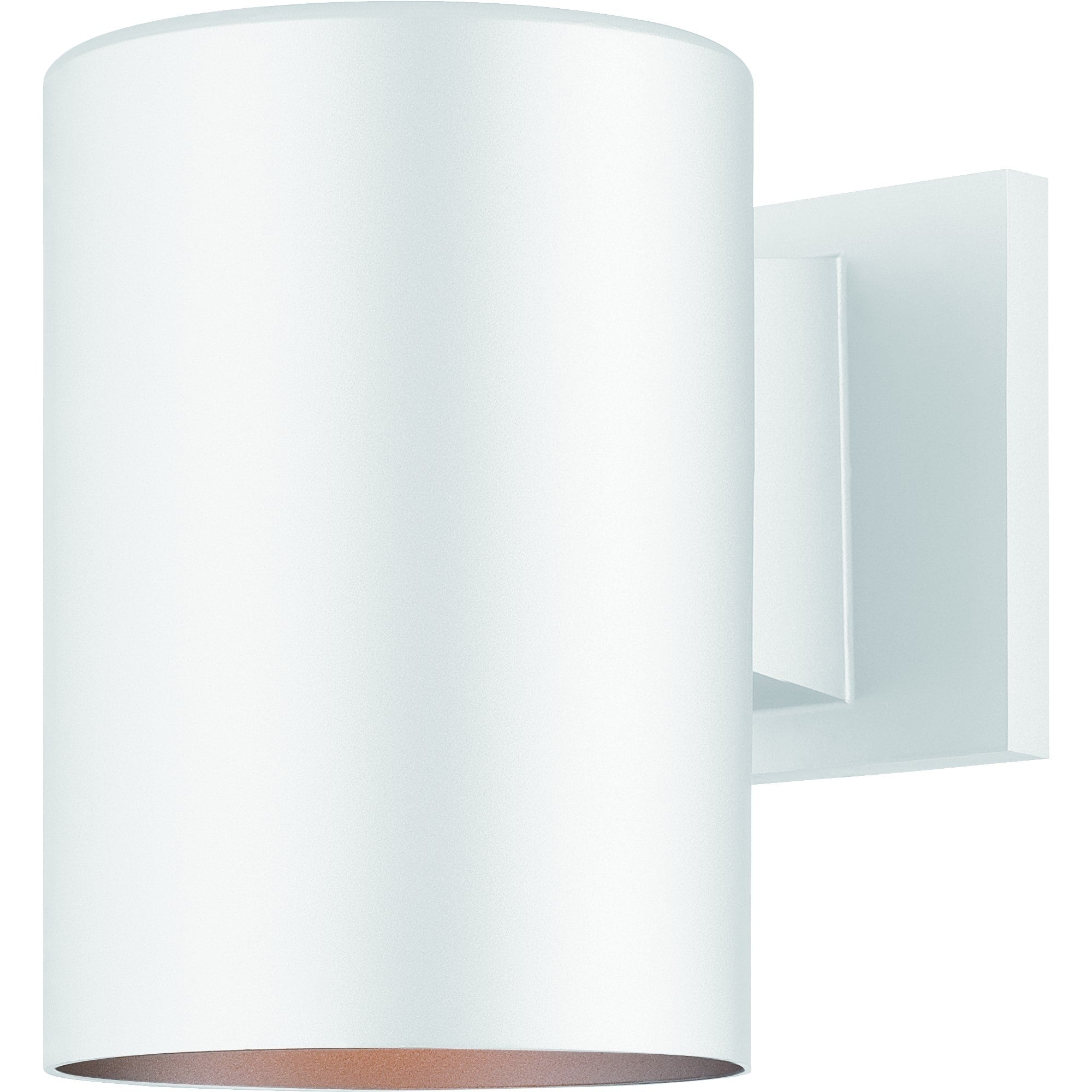 Volume Lighting 1 Light White Outdoor Cylinder Wall Mount