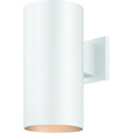 Volume Lighting 1 Light White Outdoor Cylinder Wall Mount