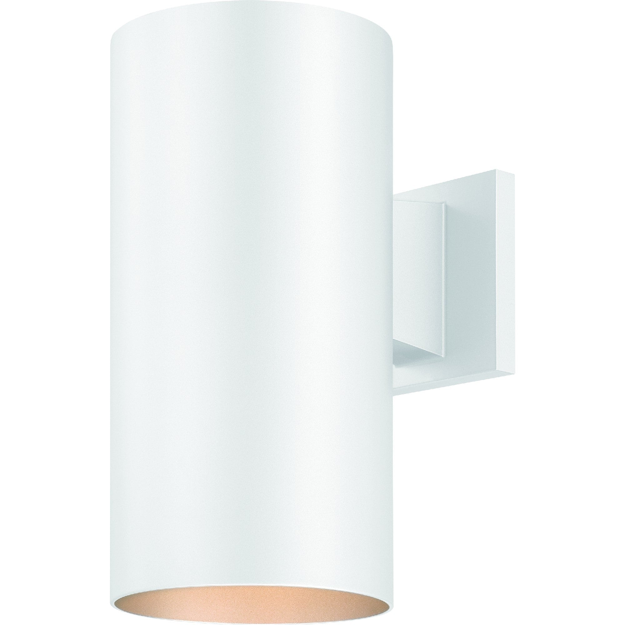 Volume Lighting 1 Light White Outdoor Cylinder Wall Mount