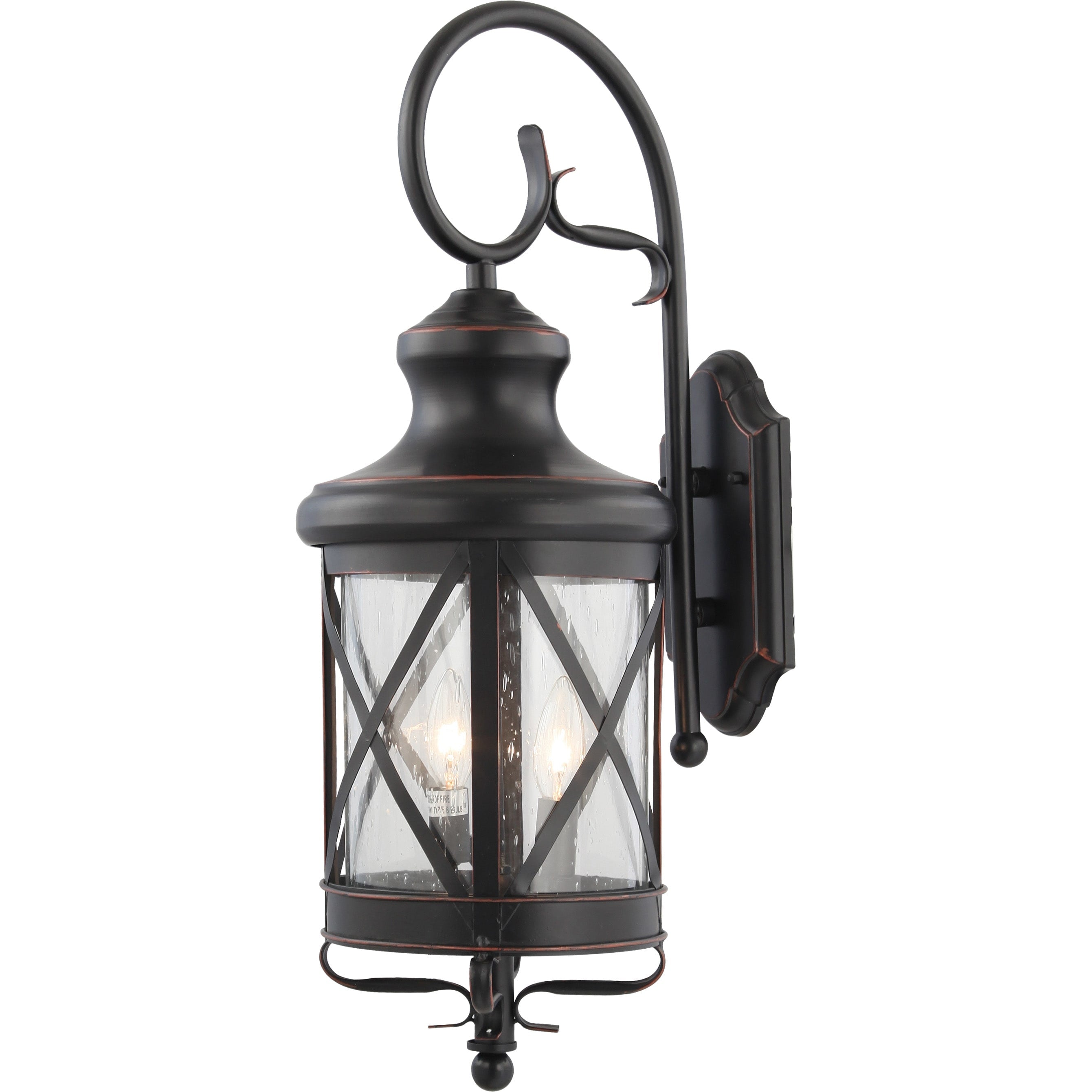 Volume Lighting 2 Light In Out Door Black Copper Aluminum Wall Sconce