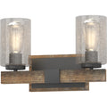 Volume Lighting 2 Light Indoor Black Walnut Wall Sconce