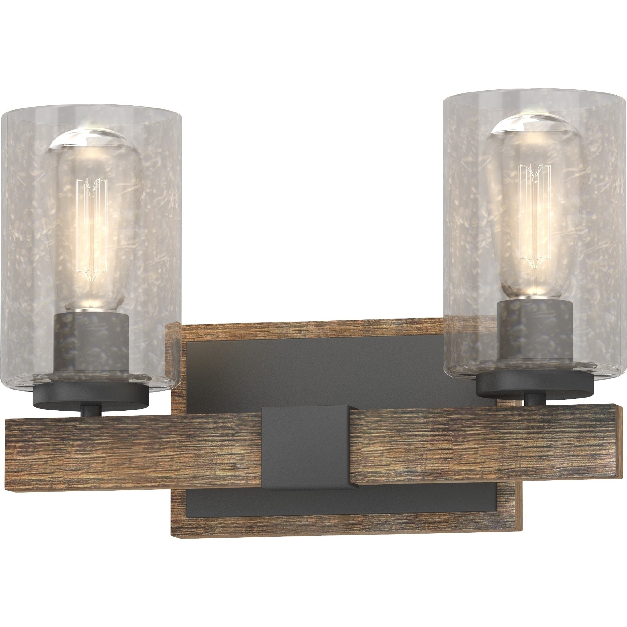 Volume Lighting 2 Light Indoor Black Walnut Wall Sconce