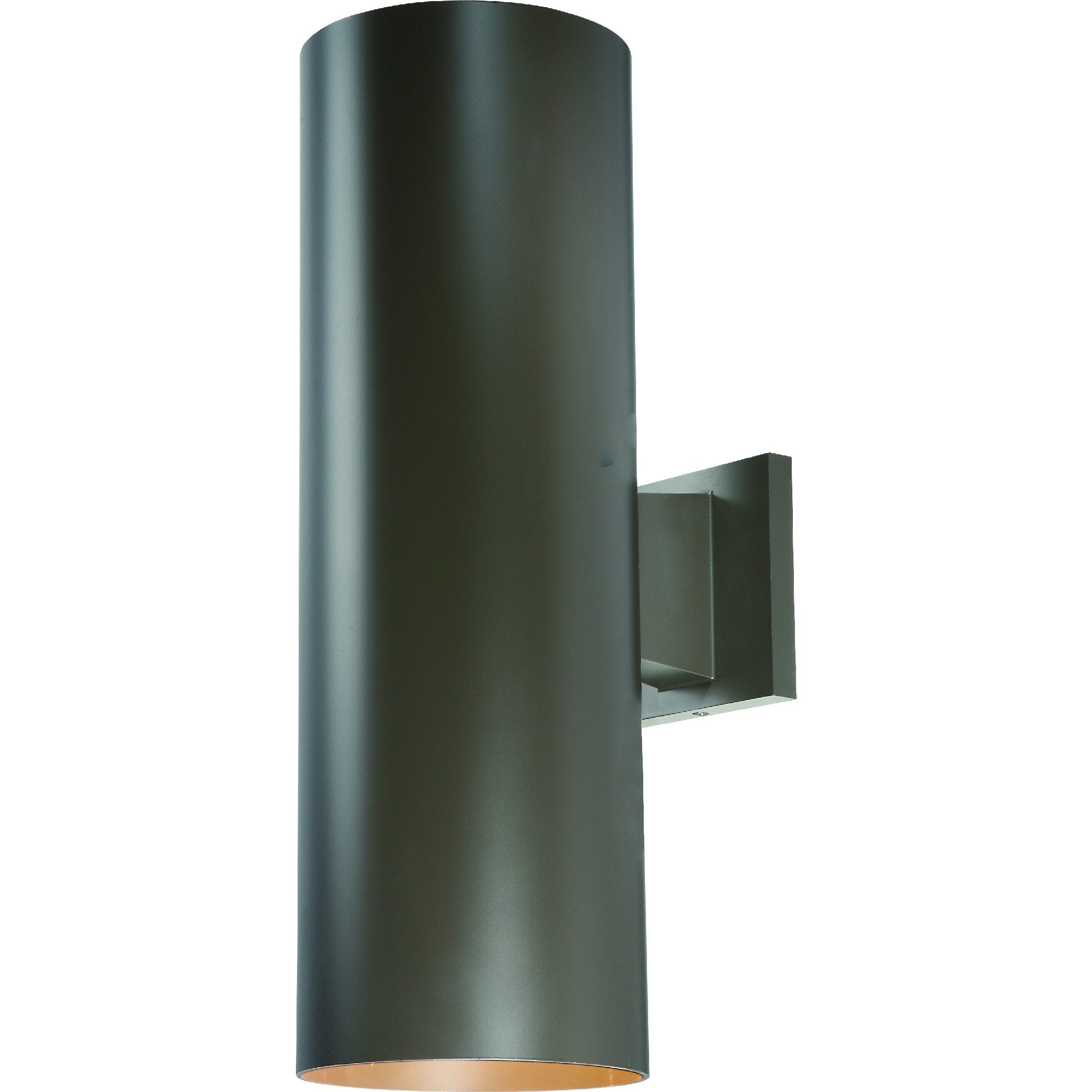 Volume Lighting 2 Light Led Anitique Bronze Outdoor Cylinder Sconce