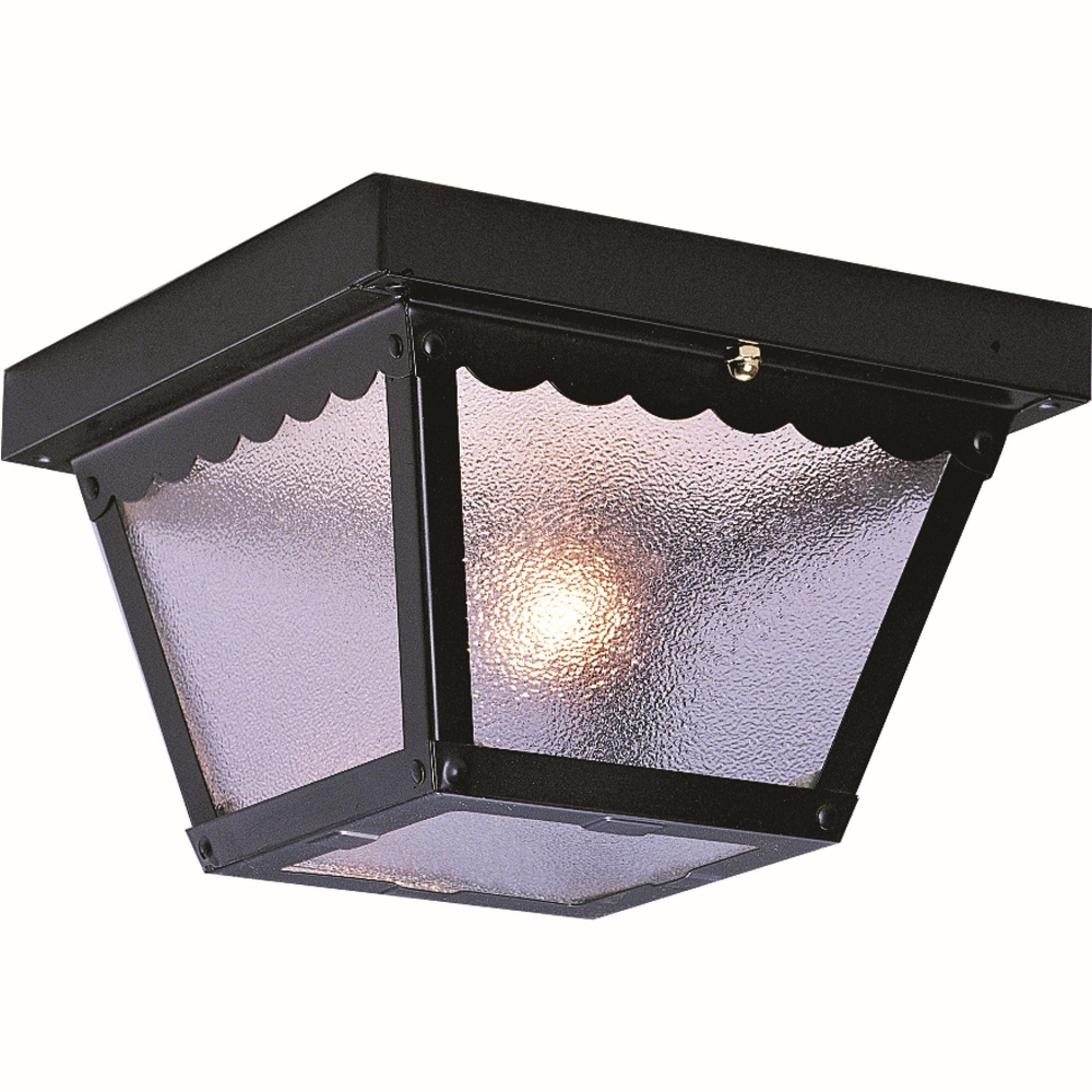 Volume Lighting 2 Light Outdoor Black Flush Mount