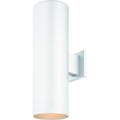 Volume Lighting 2 Light White Outdoor Cylinder Wall Mount