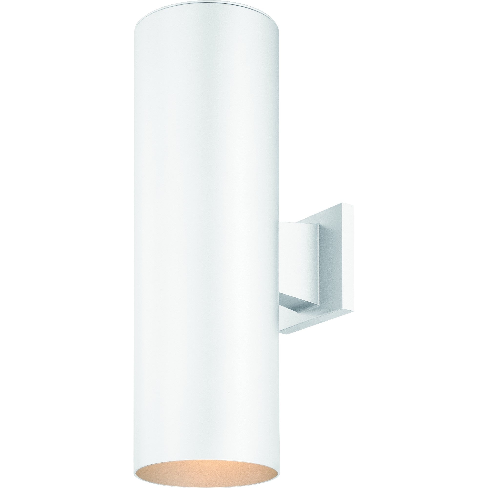 Volume Lighting 2 Light White Outdoor Cylinder Wall Mount