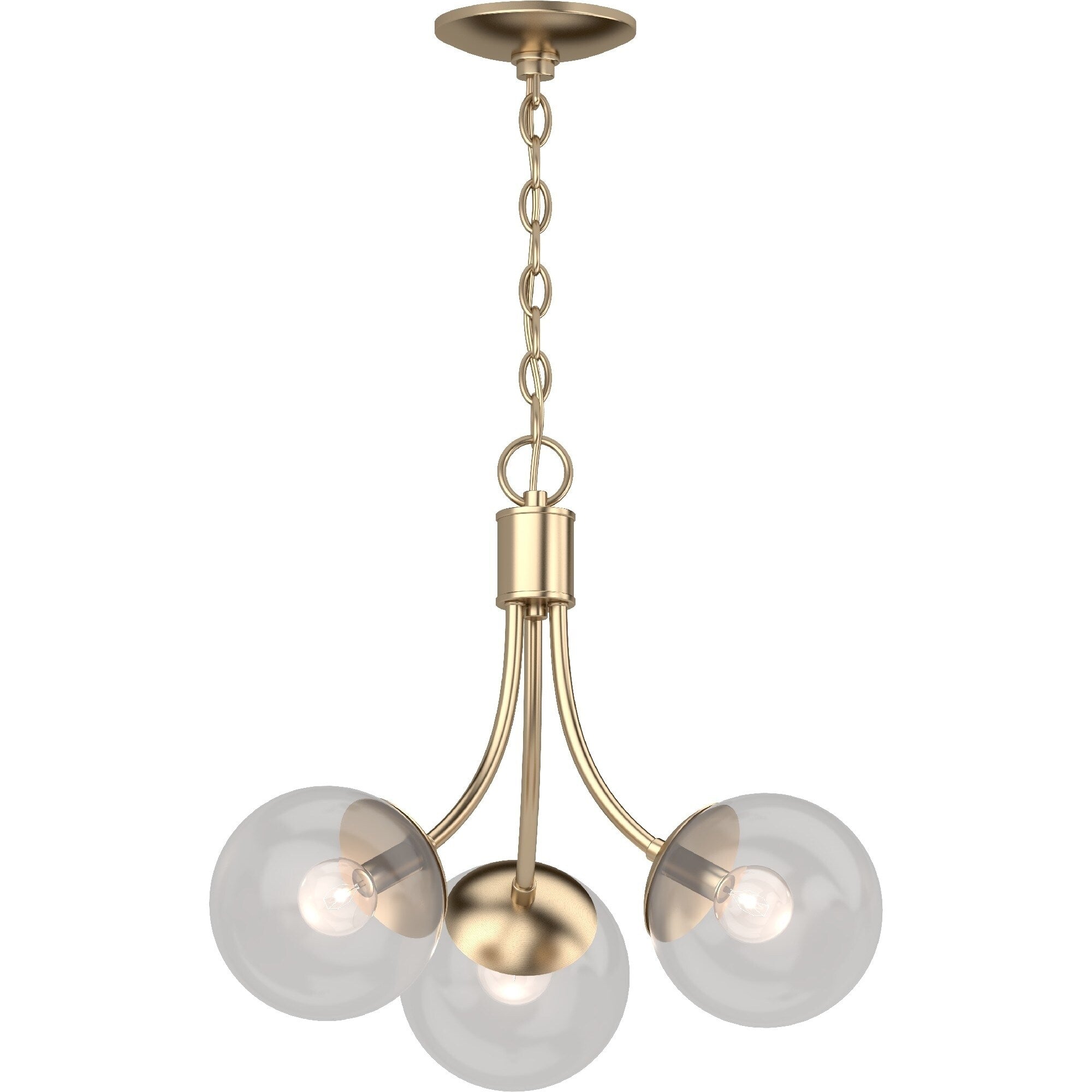 Volume Lighting 3 Light Indoor Antique Gold French Inspired Chandelier N A