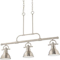 Volume Lighting 3 Light Indoor Brushed Nickel Linear Hanging Pendant