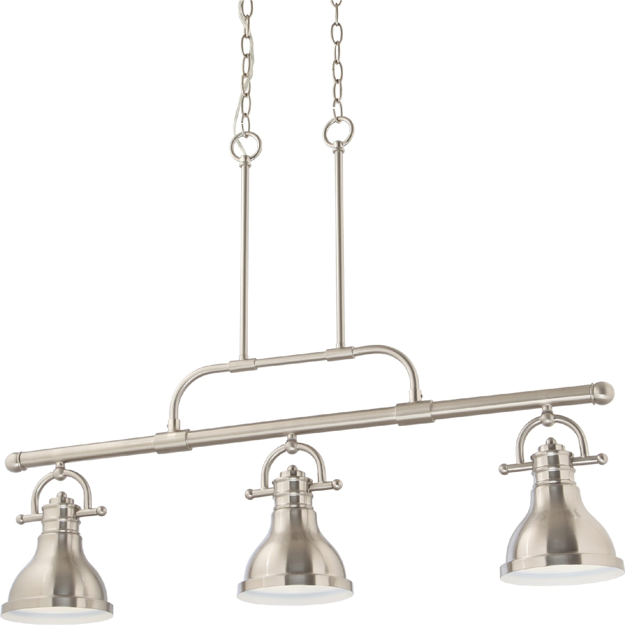 Volume Lighting 3 Light Indoor Brushed Nickel Linear Hanging Pendant
