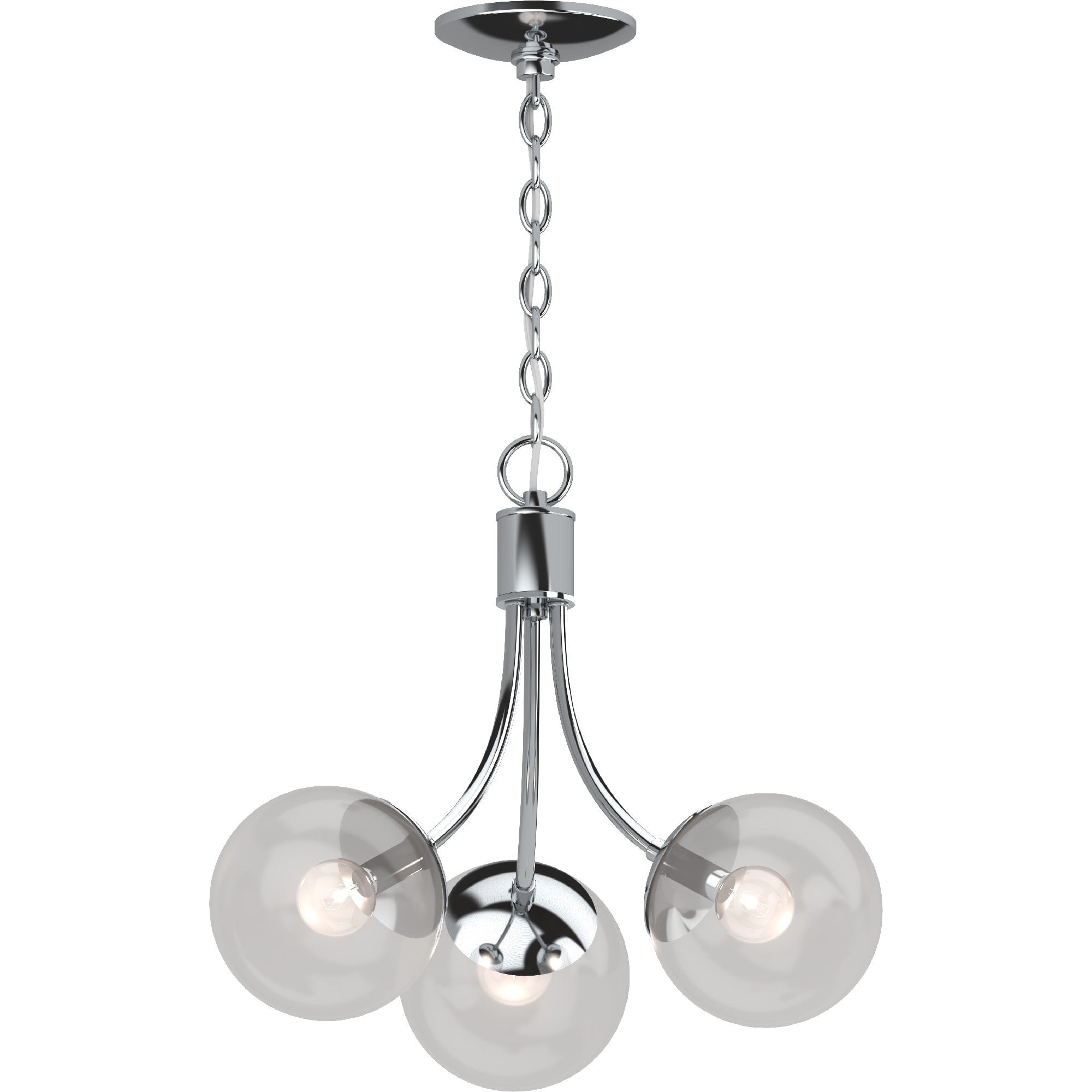 Volume Lighting 3 Light Indoor Chrome French Inspired Chandelier N A
