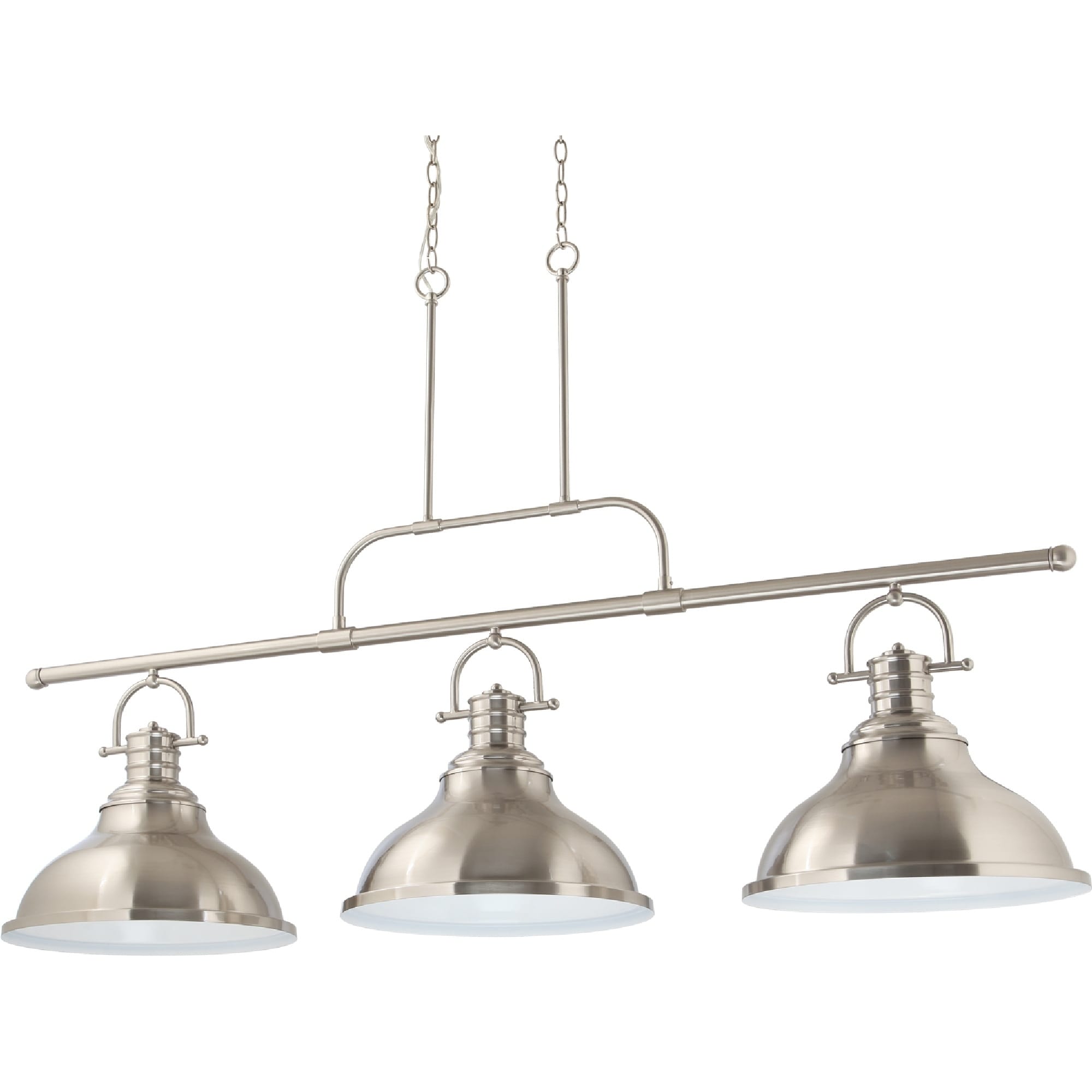 Volume Lighting 3 Light Led Brushed Nickel Linear Hanging Pendant