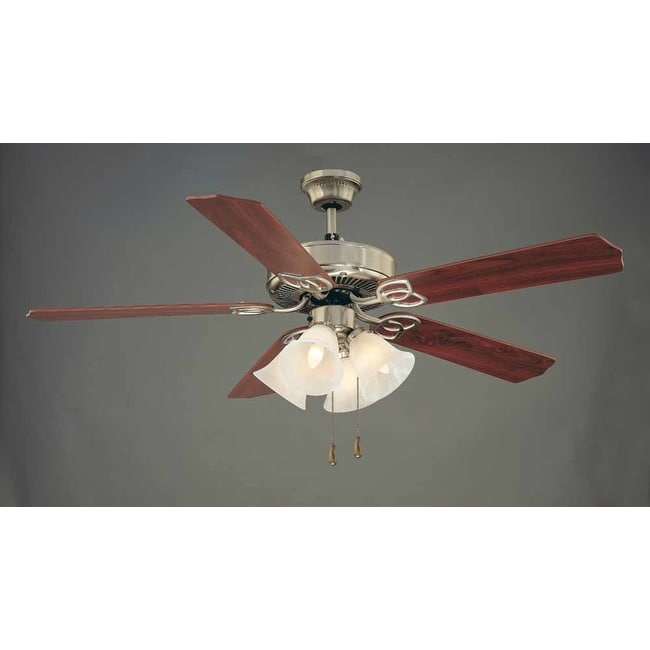Volume Lighting 5 Blade 52 Indoor Ceiling Fan With Alabaster Glass