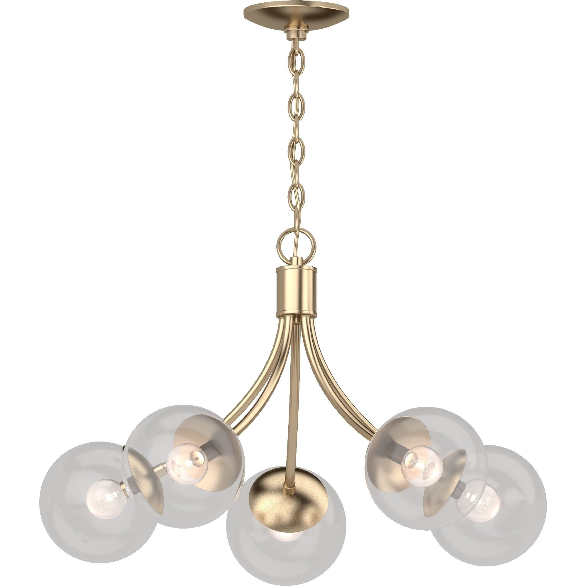 Volume Lighting 5 Light Indoor Antique Gold French Inspired Chandelier N A