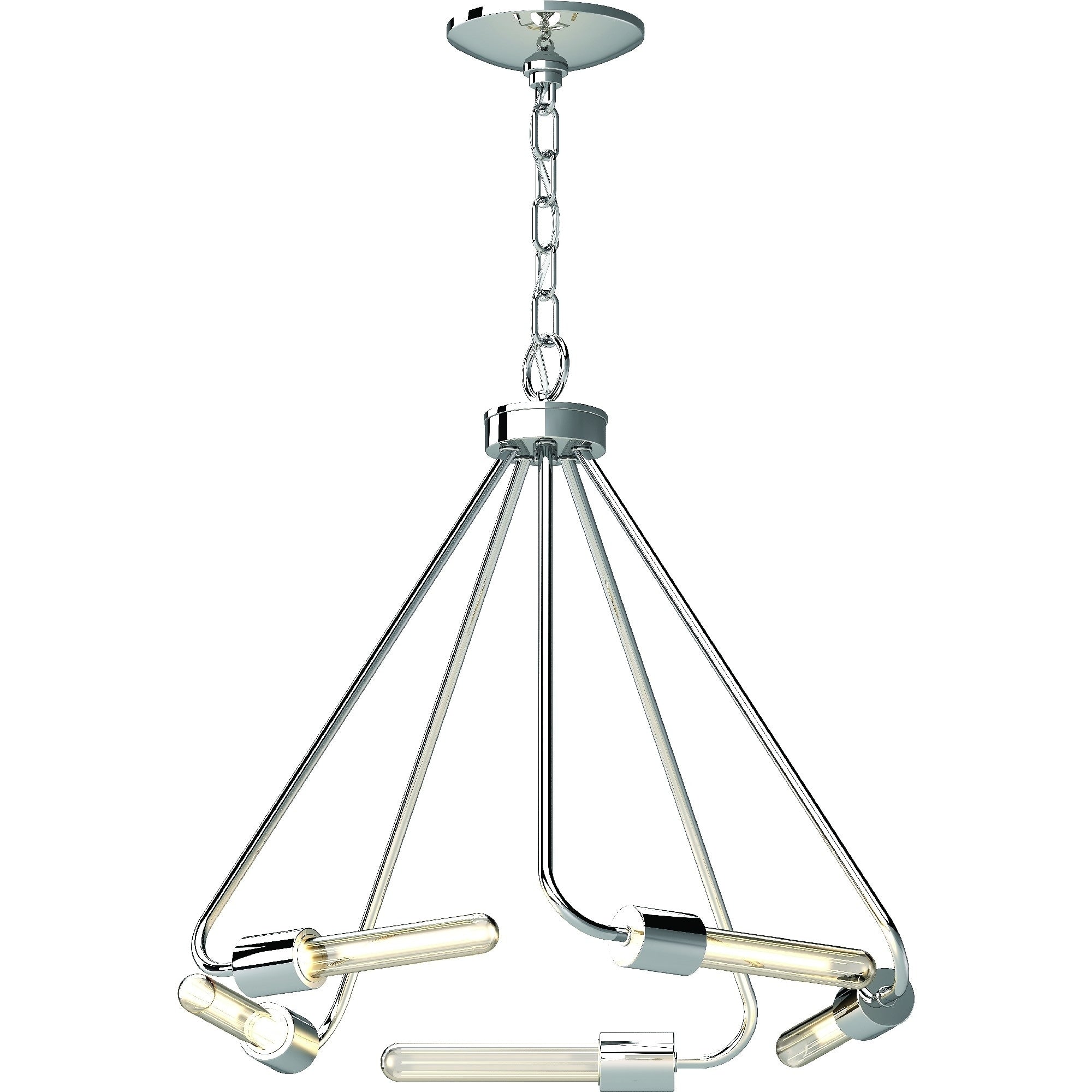 Volume Lighting Augusta 5 Light Indoor Polished Nickel Chandelier N A