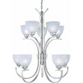 Volume Lighting V7240 Chicago 10 Light 2 Tier Chandelier Brushed Nickel