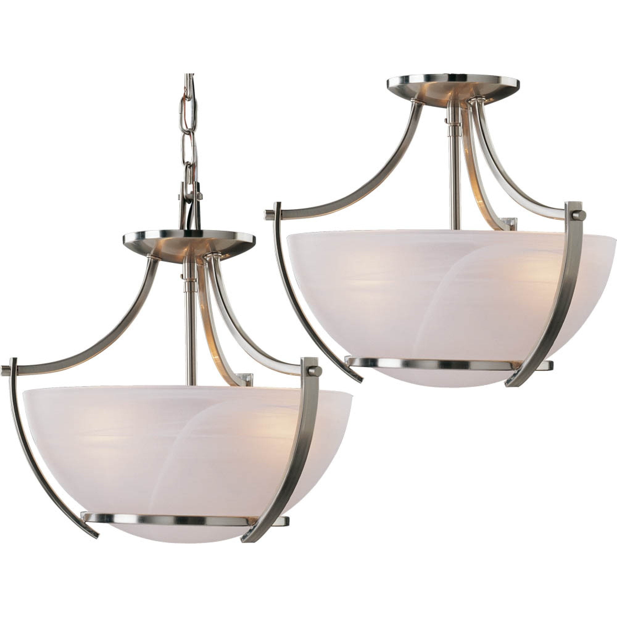 Volume Lighting Durango 3 Light Brushed Nickel Interior Pendant