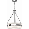 Volume Lighting Emery 3 Light Chrome Mini Hanging Chandelier Drum