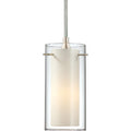 Volume Lighting Esprit 1 Light Brushed Nickel Mini Hanging Pendant