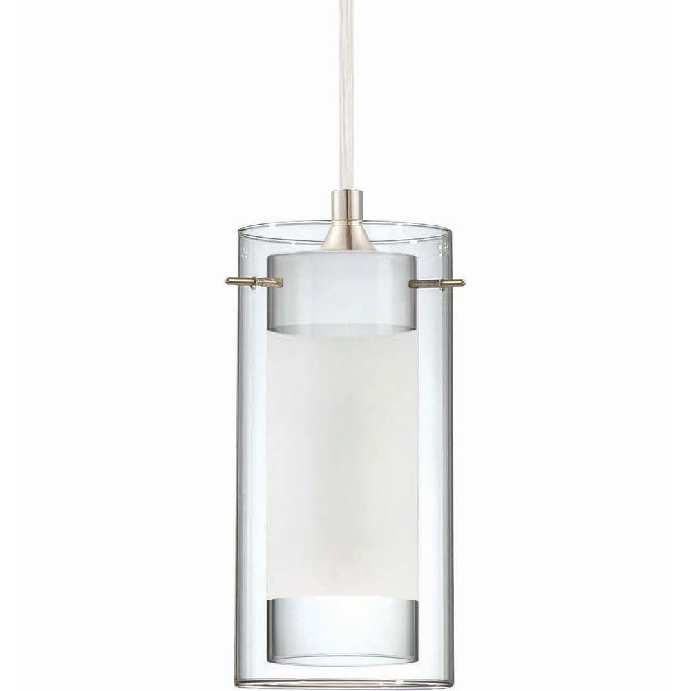 Volume Lighting 2427 Esprit Single Light 4 Wide Mini Pendant With Brushed Nickel