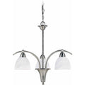 Volume Lighting V2603 Kora 3 Light 1 Tier Chandelier Brushed Nickel