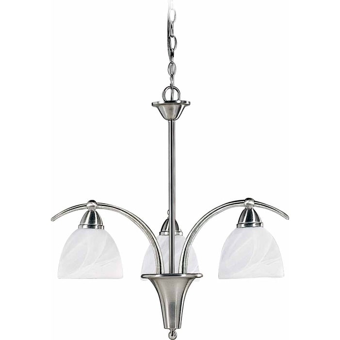 Volume Lighting V2603 Kora 3 Light 1 Tier Chandelier Brushed Nickel