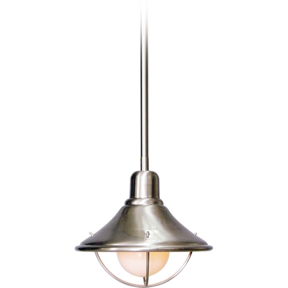Volume Lighting V3121 Single Light 8 Wide Mini Pendant Brushed Nickel