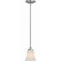 Volume Lighting Tes 1 Light Chrome Mini Pendant Frosted Glass Bell