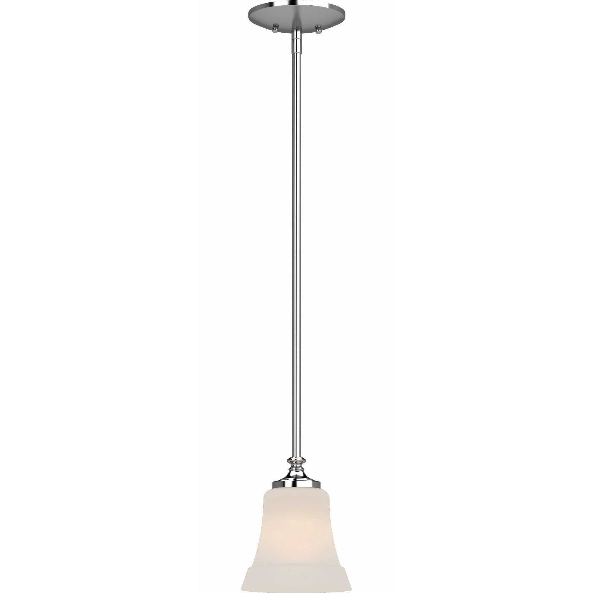 Volume Lighting Tes 1 Light Chrome Mini Pendant Frosted Glass Bell