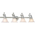 Volume Lighting V1774 Toledo 4 Light 37.5 Width Bathroom Vanity Light Platinum Rust
