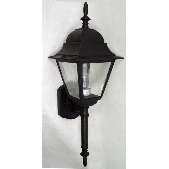 Volume Lighting V8310 1 Light 23.75 Height Outdoor Wall Sconce With Clear Glass Black N A