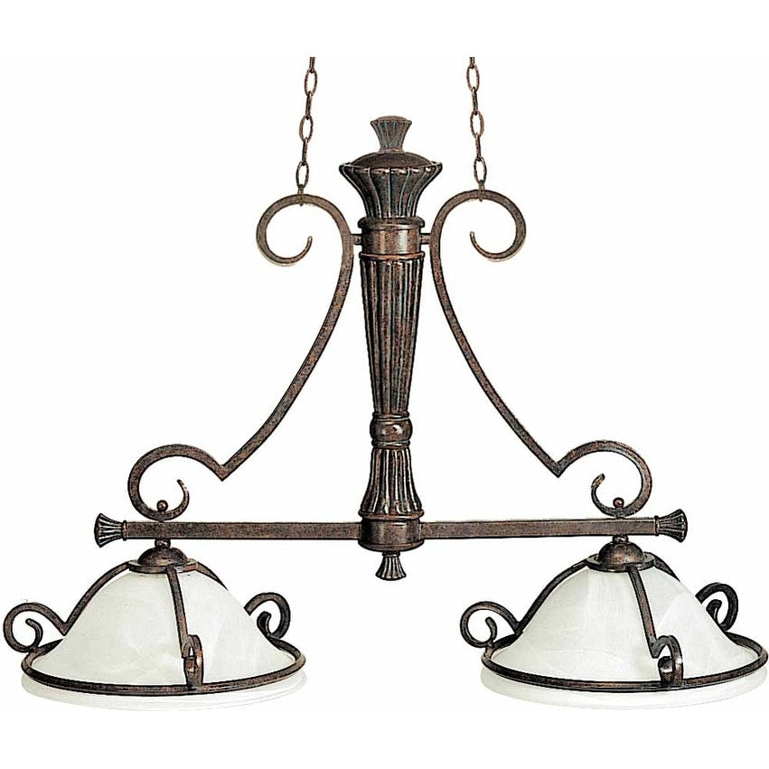 Volume Lighting V3162 Worcester 2 Light 1 Tier Chandelier Imperial Bronze
