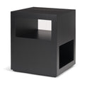 Vondra Matte Black Metal W Open Shelves Side Table