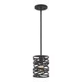 Vorticy 6 Inch Wide 1 Light Mini Pendant In Oil Rubbed Bronze 6In W X 6In D X 9In H
