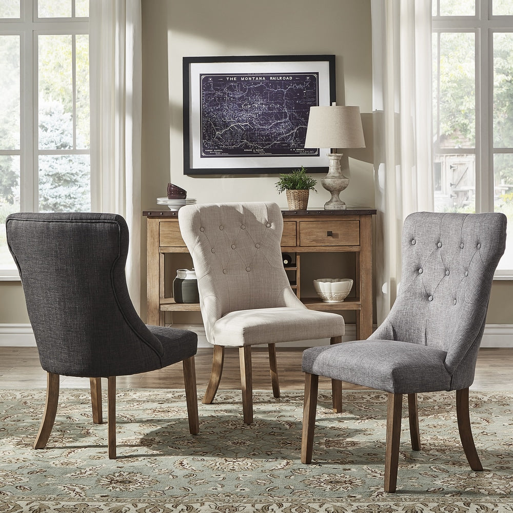 Voyager Button Tufted Dining Chair Set Of 2 By Inspire Q Artisan
