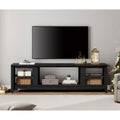 Wampat 70 Inch Tv Stand For 75 Inch Tv Classic Tv Console Table Entertainment Media Stand Black