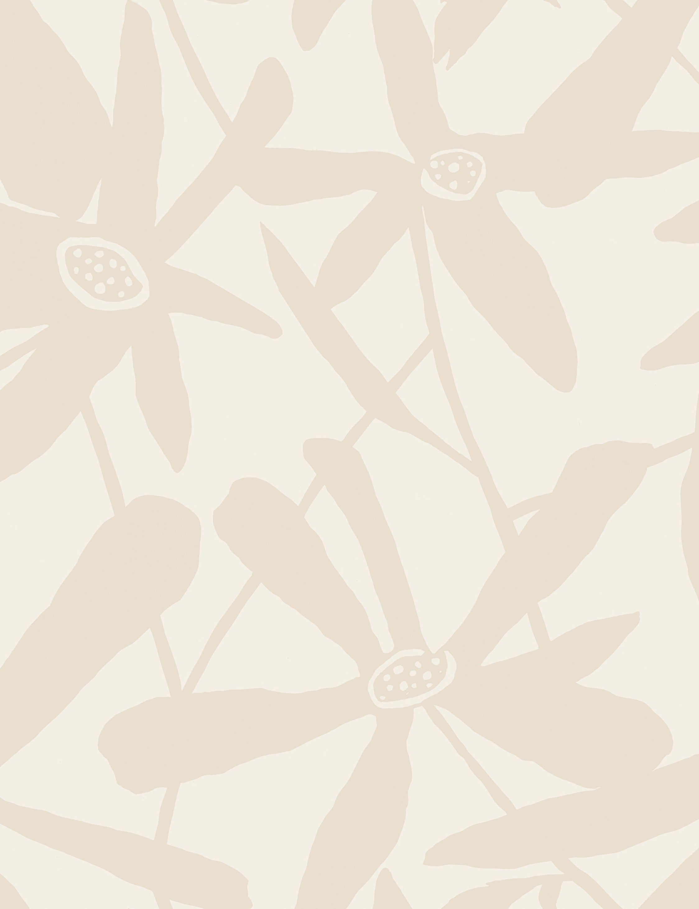 Blossom Wallpaper by Susan Hable Swatch, Natural